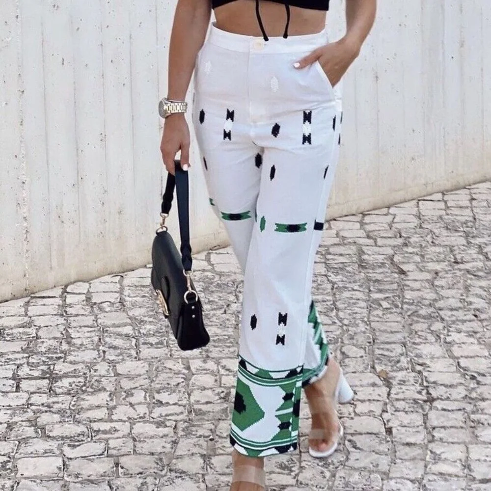 Zara white geometric